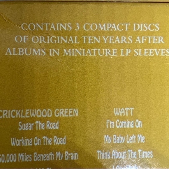 EUC-TEN Years After-Original 3CD Box Set-Original Albums in Mini LP Sleeves-Rare - Picture 3 of 16